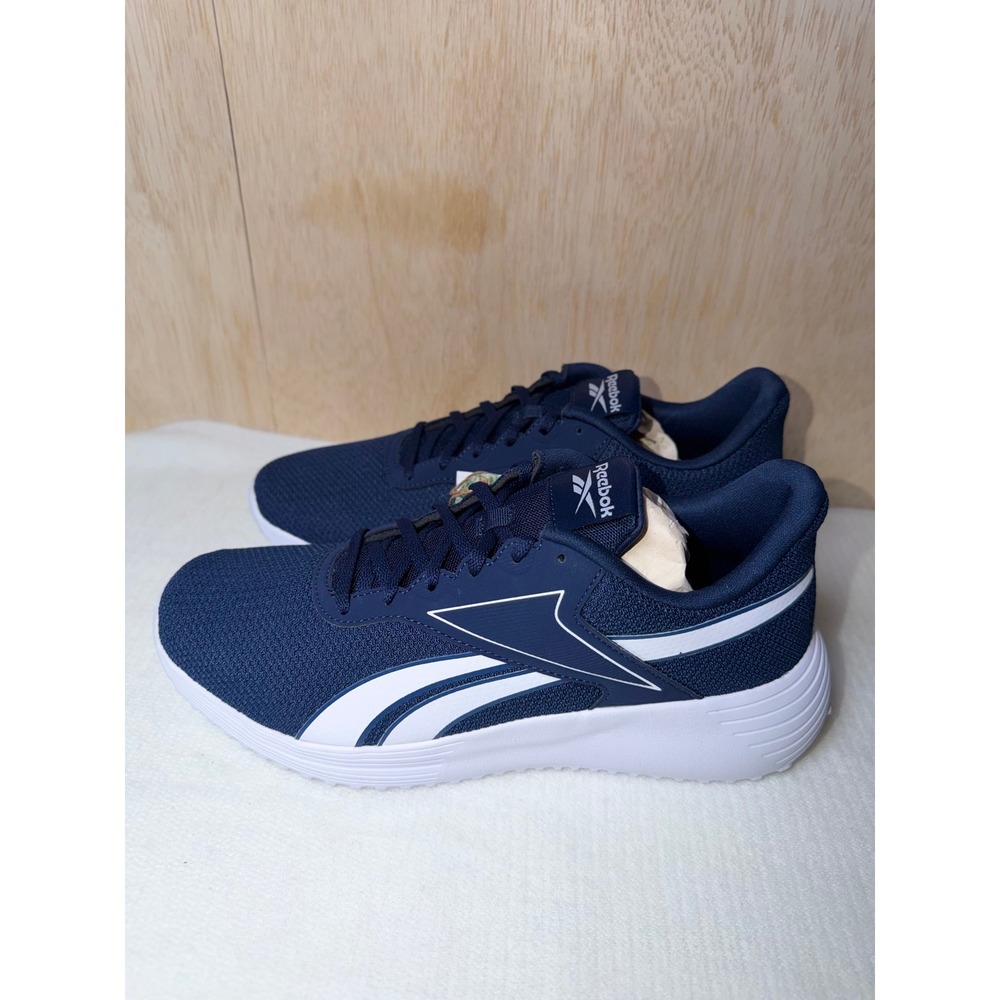 Reebok Lite 3.0 Mens Running Shoes Vector Navy White HR0155 Size 9.5
